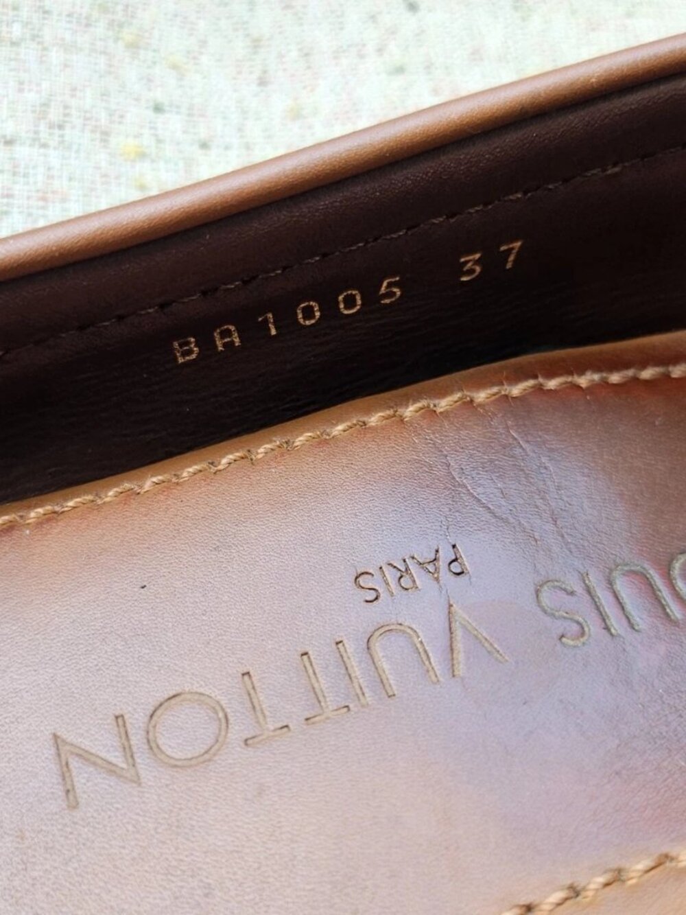 Vintage Louis Vuitton Women Shoes Loafer Slip on Brown Leather Size 37 Italy - Picture 11 of 12